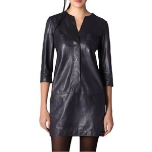 Vince Gray Leather Dress